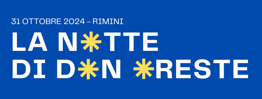 Banner blu con la scritta La notte di don Oreste