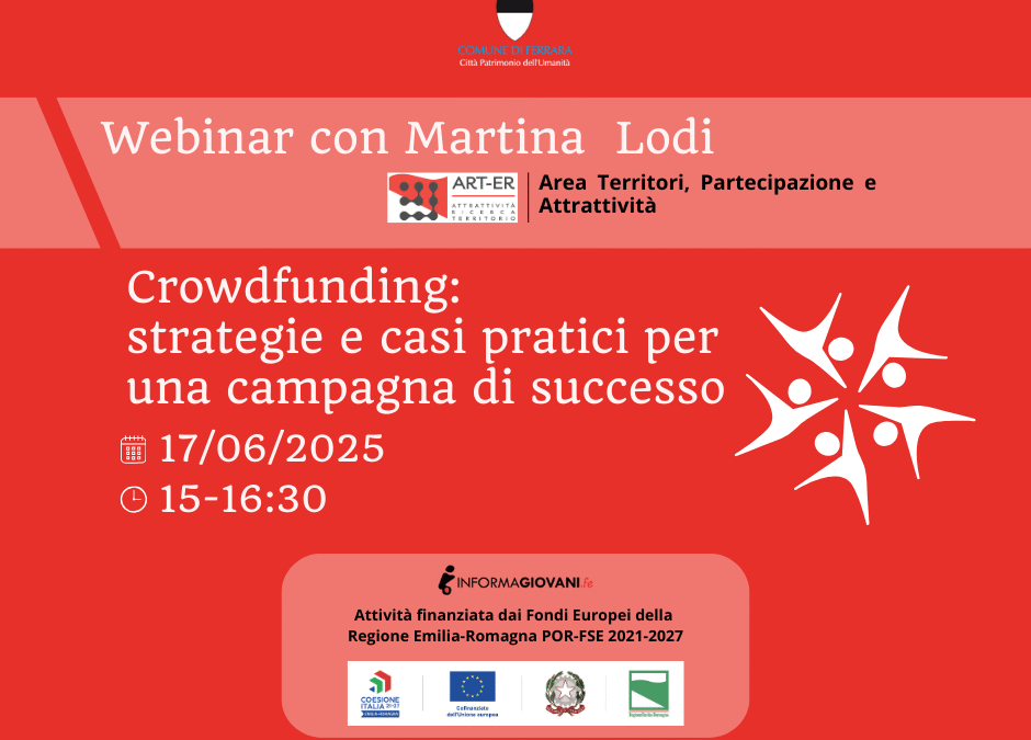 Webinar sul crowdfunding: strategie efficaci e casi pratici per giovani e startup