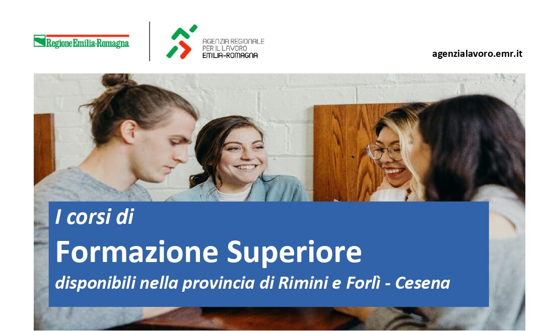 Incontri di presentazione dei corsi gratuiti di formazione superiore nelle province di Forlì-Cesena e Rimini