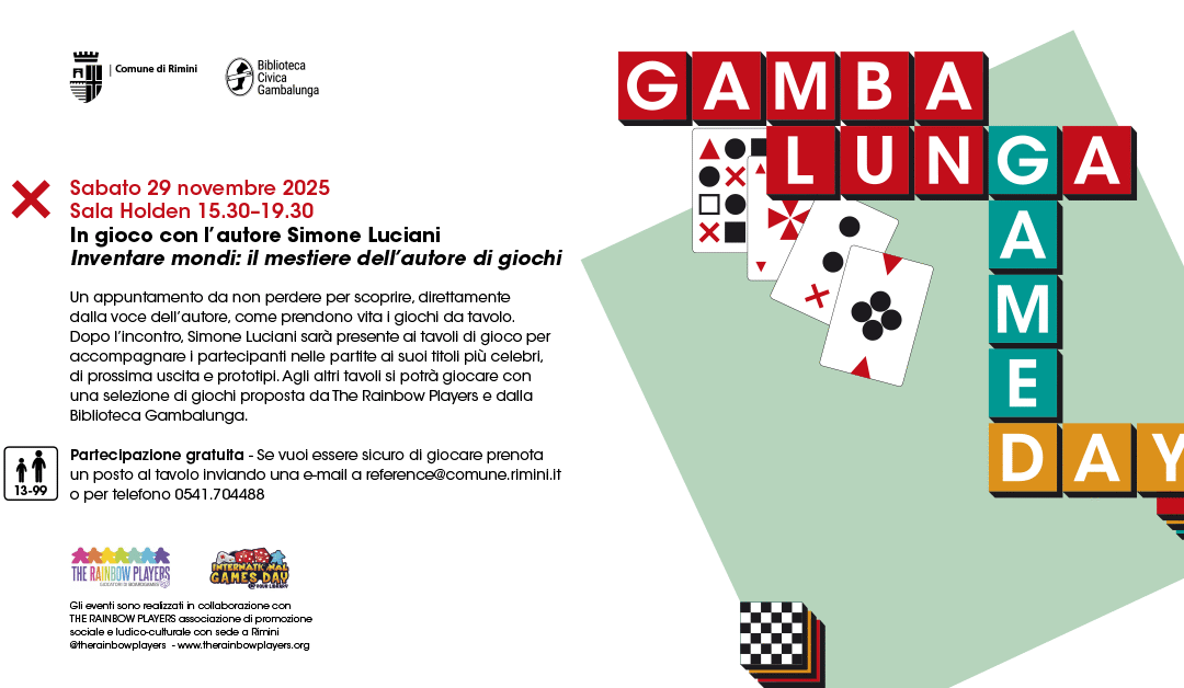 “Inventare mondi, il mestiere dell’autore di giochi”, incontro con il game designer Simone Luciani