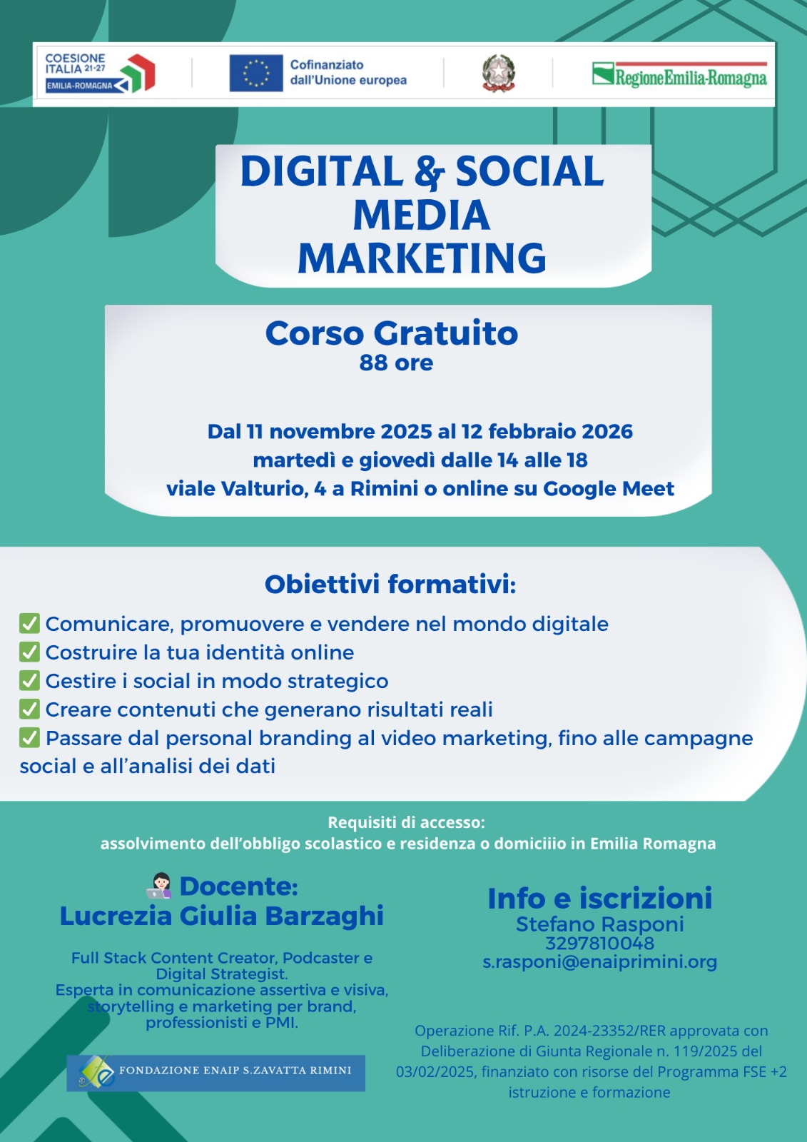Corso digital marketing Enaip Rimini