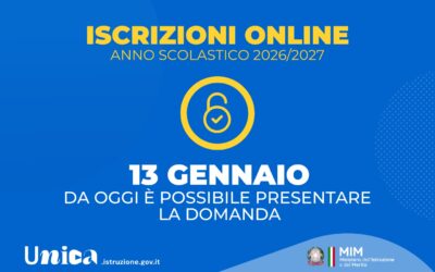 Scuola, aperte le iscrizioni alle prime classi per l’anno scolastico 2026/2027