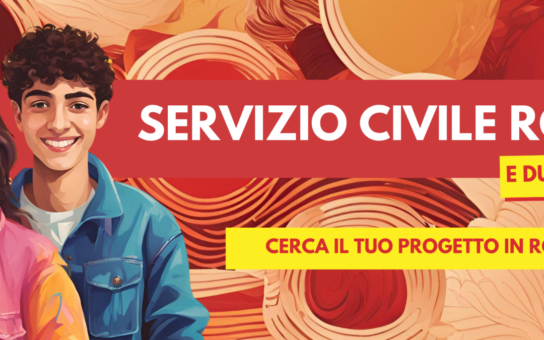 Banner Servizio Civile con due giovani