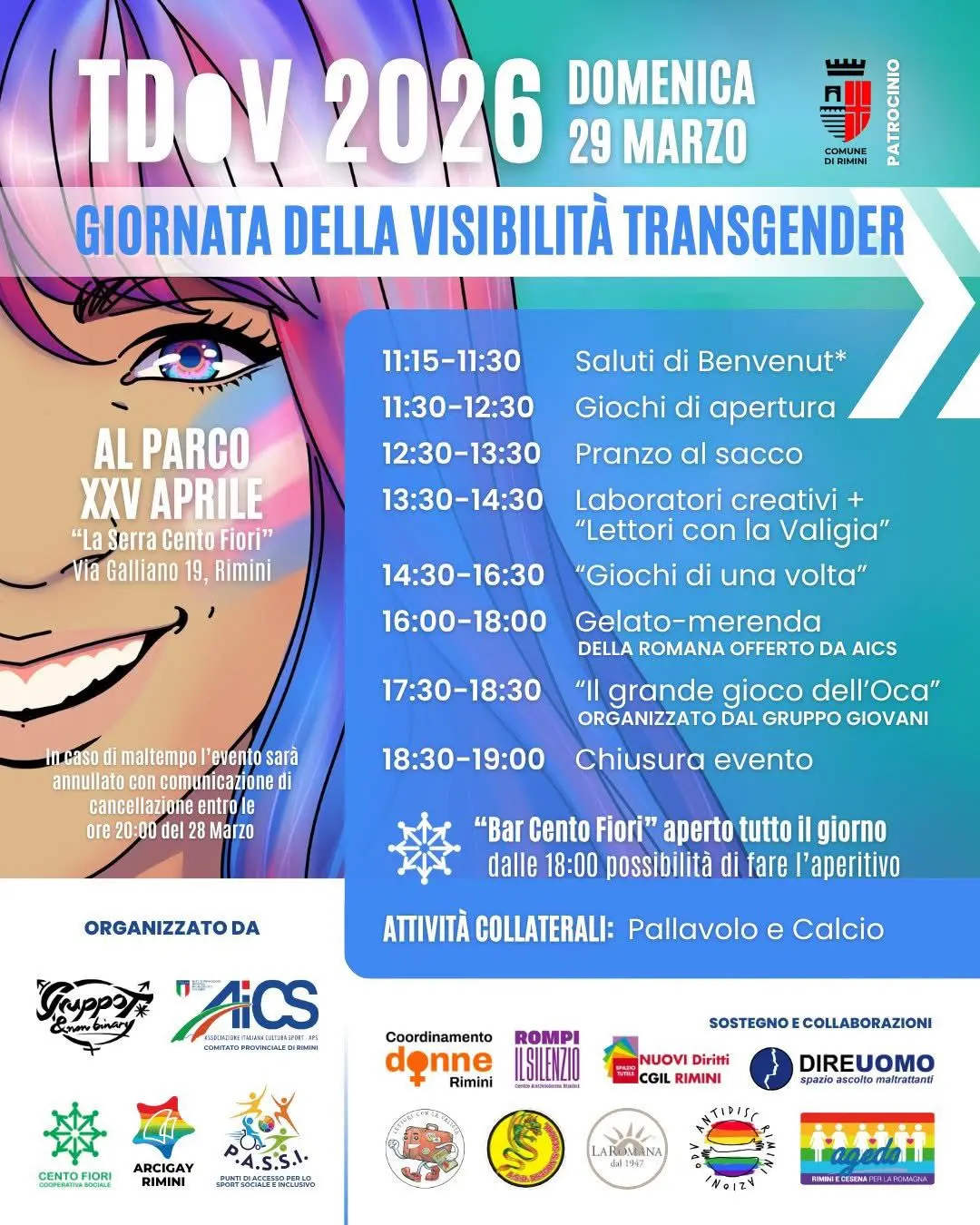 Programma Giornata visibilità transgender