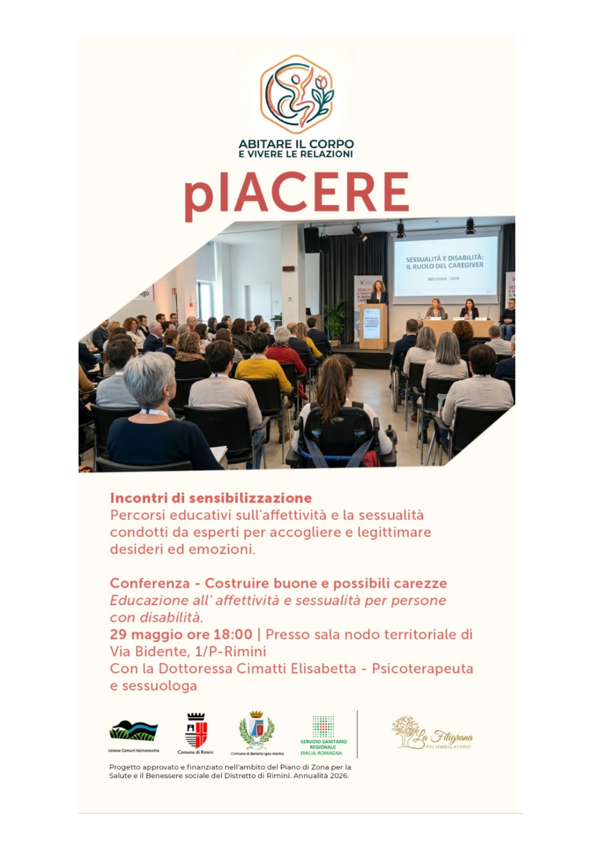 Locandina evento La Filigrana su affettività e sessualità