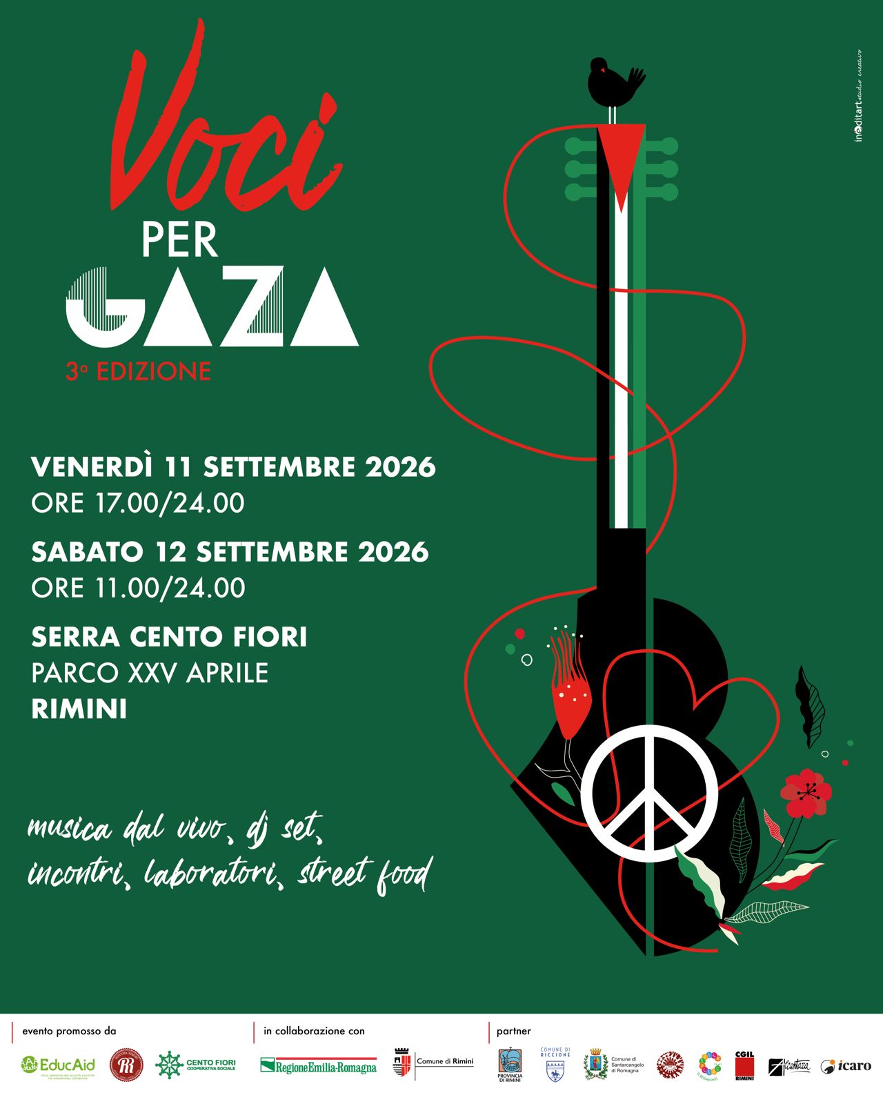 Locandina Voci per Gaza 2026